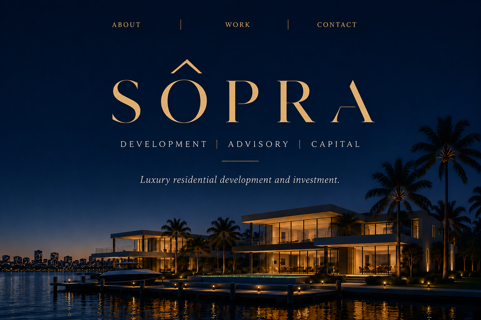 Sopra luxury residential development and investment homepage